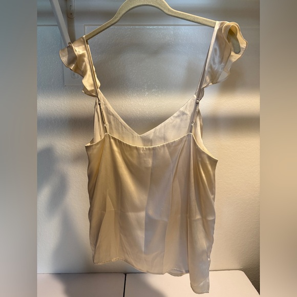 NWT CAMI NYC Cara Silk Cami Nude Flutter Strap Silk Top Medium - Picture 11 of 12